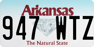 AR license plate 947WTZ