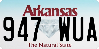 AR license plate 947WUA