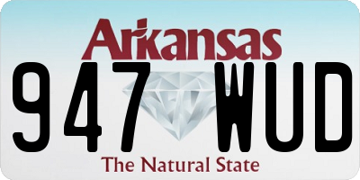 AR license plate 947WUD