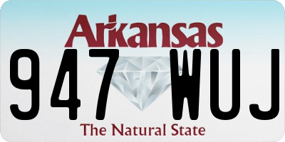 AR license plate 947WUJ