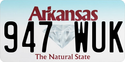 AR license plate 947WUK