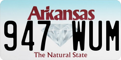 AR license plate 947WUM