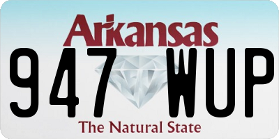 AR license plate 947WUP