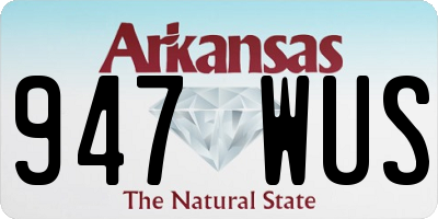 AR license plate 947WUS
