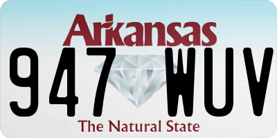 AR license plate 947WUV