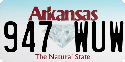 AR license plate 947WUW