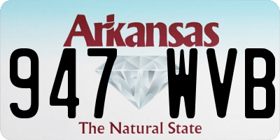 AR license plate 947WVB