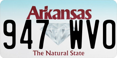 AR license plate 947WVO