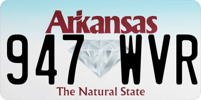 AR license plate 947WVR