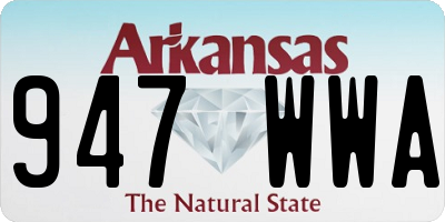 AR license plate 947WWA