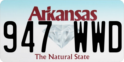 AR license plate 947WWD