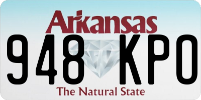 AR license plate 948KPO