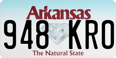 AR license plate 948KRO