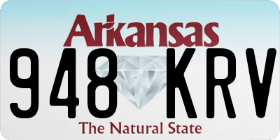 AR license plate 948KRV