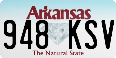 AR license plate 948KSV