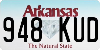 AR license plate 948KUD