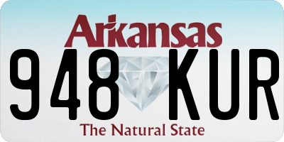 AR license plate 948KUR