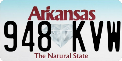 AR license plate 948KVW