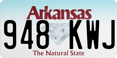 AR license plate 948KWJ