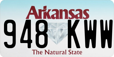AR license plate 948KWW