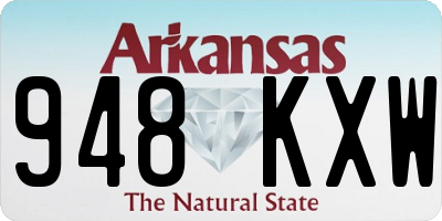 AR license plate 948KXW