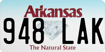 AR license plate 948LAK