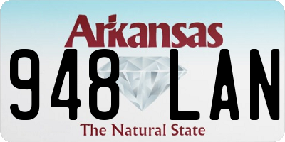 AR license plate 948LAN