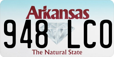 AR license plate 948LCO