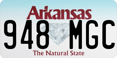 AR license plate 948MGC