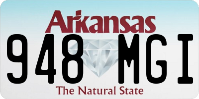 AR license plate 948MGI