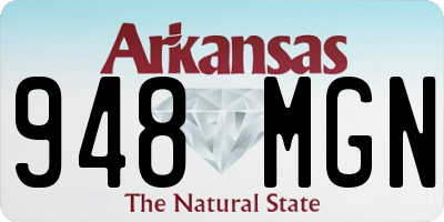AR license plate 948MGN