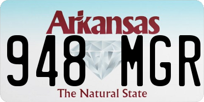 AR license plate 948MGR