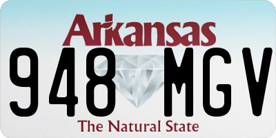AR license plate 948MGV