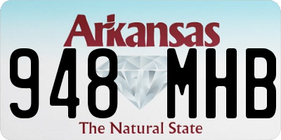 AR license plate 948MHB