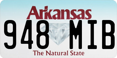 AR license plate 948MIB
