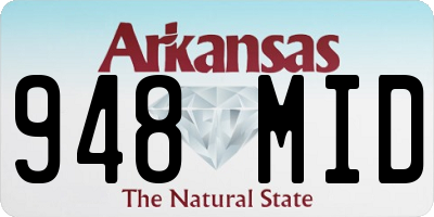 AR license plate 948MID