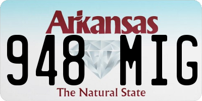 AR license plate 948MIG