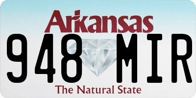 AR license plate 948MIR