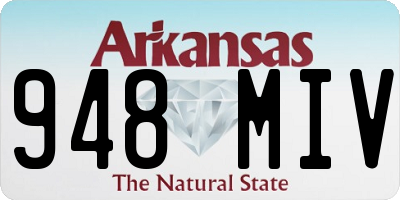 AR license plate 948MIV