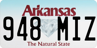 AR license plate 948MIZ