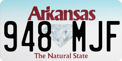 AR license plate 948MJF