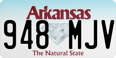 AR license plate 948MJV