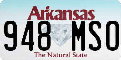 AR license plate 948MSO