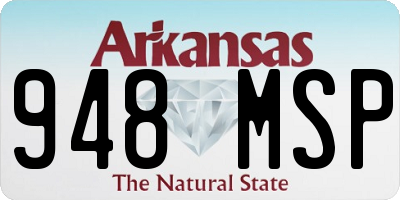 AR license plate 948MSP
