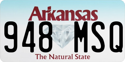 AR license plate 948MSQ