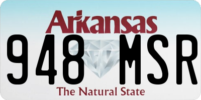 AR license plate 948MSR