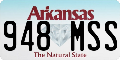 AR license plate 948MSS