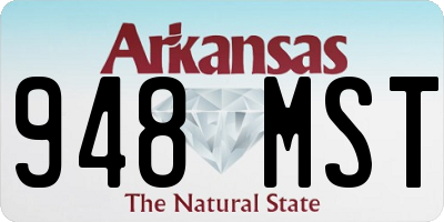 AR license plate 948MST