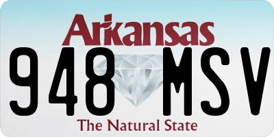 AR license plate 948MSV