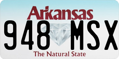 AR license plate 948MSX